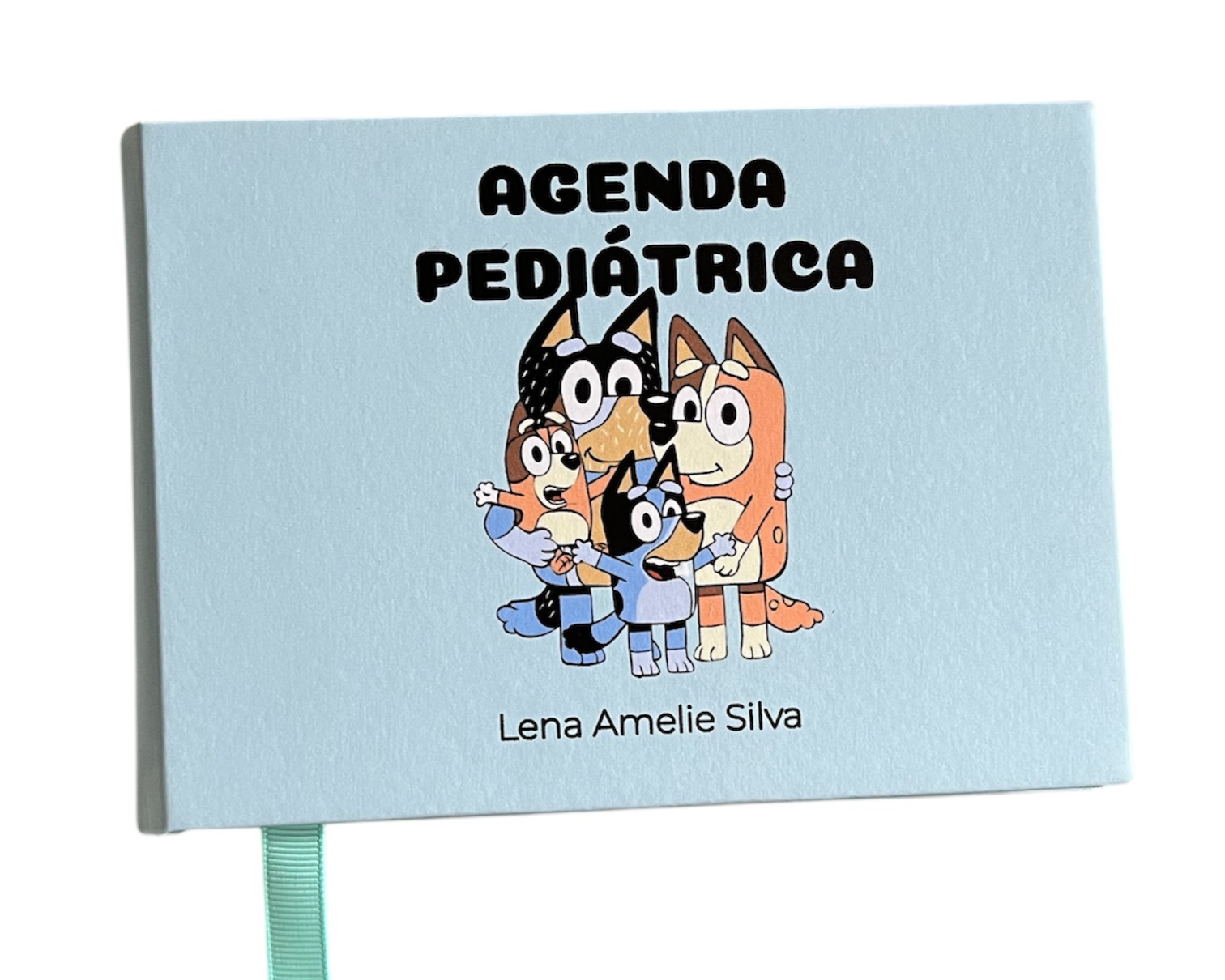 Agenda pediátrica personalizada con logo del consultorio